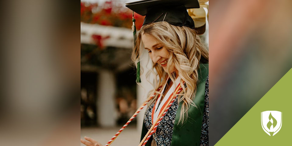 Kayla Schramm in Graduation Cap