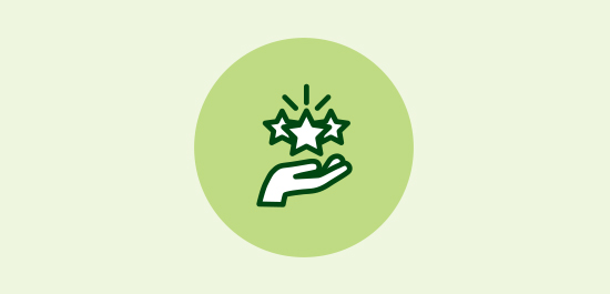 hand stars icon