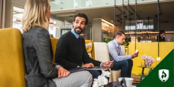 A financial accountant meets with a manager
