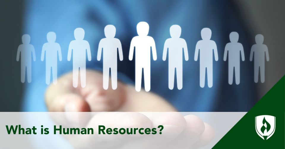 outstretched hand with people illustration what is human resources