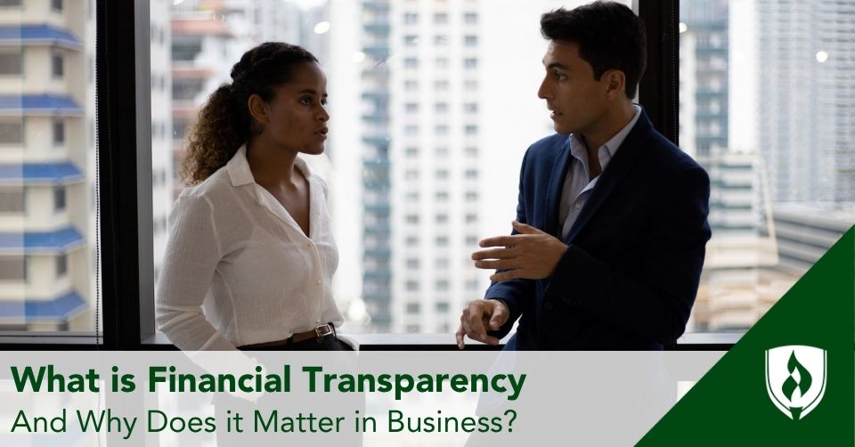 Two company executives debate how they will handle financial transparency