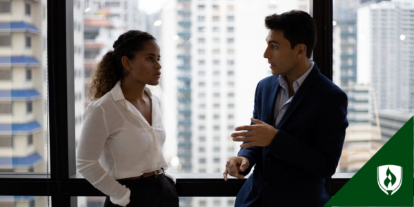 Two company executives debate how they will handle financial transparency