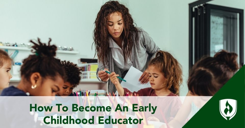 educator working with children