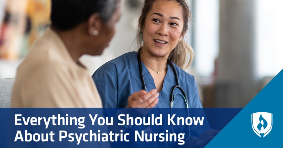 nurse speaking with female patient